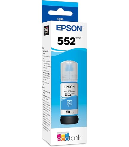 Amazon.com: Epson 552 EcoTank Ink Ultra-high Capacity Bottle Cyan